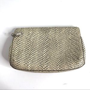 Cole Haan Snake Skin Pattern Magnetic Clutch